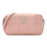Burberry Pink Quilted Calfskin Lola Camera Bag Handbags Burberry