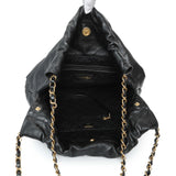 Chanel Black Shiny Calfskin Quilted Small Chanel 22