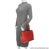 Chanel Red Quilted Caviar Grand Shopping Tote GST