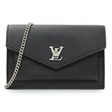 Temp - 84743 Louis Vuitton Black Soft Calfskin Mylockme Chain Pochette Handbags Louis Vuitton