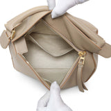 Loewe Beige Grained Calfskin Small Puzzle Edge Bag