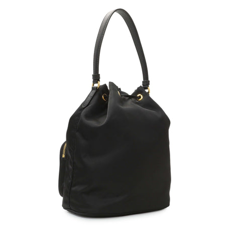 Prada Black Re-Nylon Saffiano Duet Bucket Crossbody Bag Handbags Prada