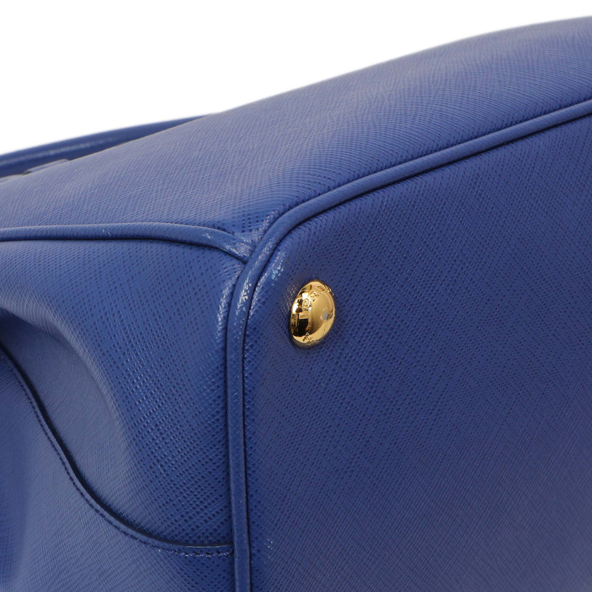 Prada Blue Saffiano Small Galleria Double Zip Tote