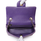 Chanel Purple Tweed Sequin Mini Rectangular Flap Handbags Chanel