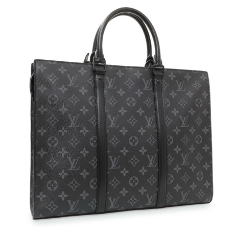Louis Vuitton Monogram Eclipse Sac Plat Horizontal Zipper Handbags Louis Vuitton