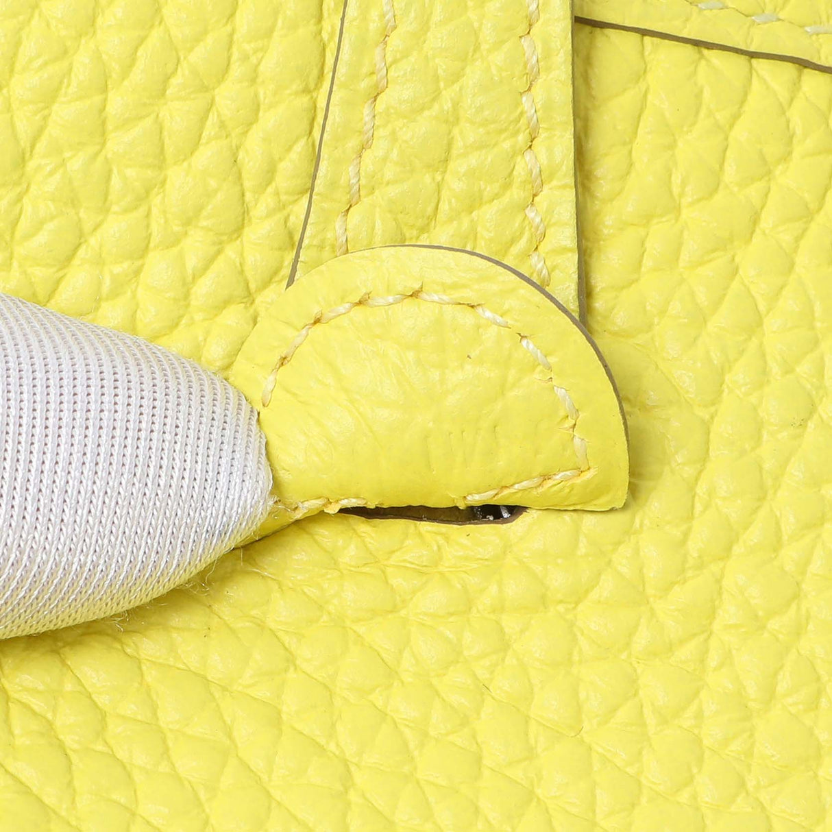 Hermes Lime Citron Taurillon Clemence Maxi Quadrille Evelyne TPM