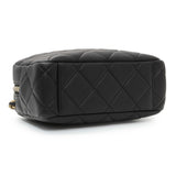 Chanel Black Lambskin Mini Bowling Bag Handbags Chanel