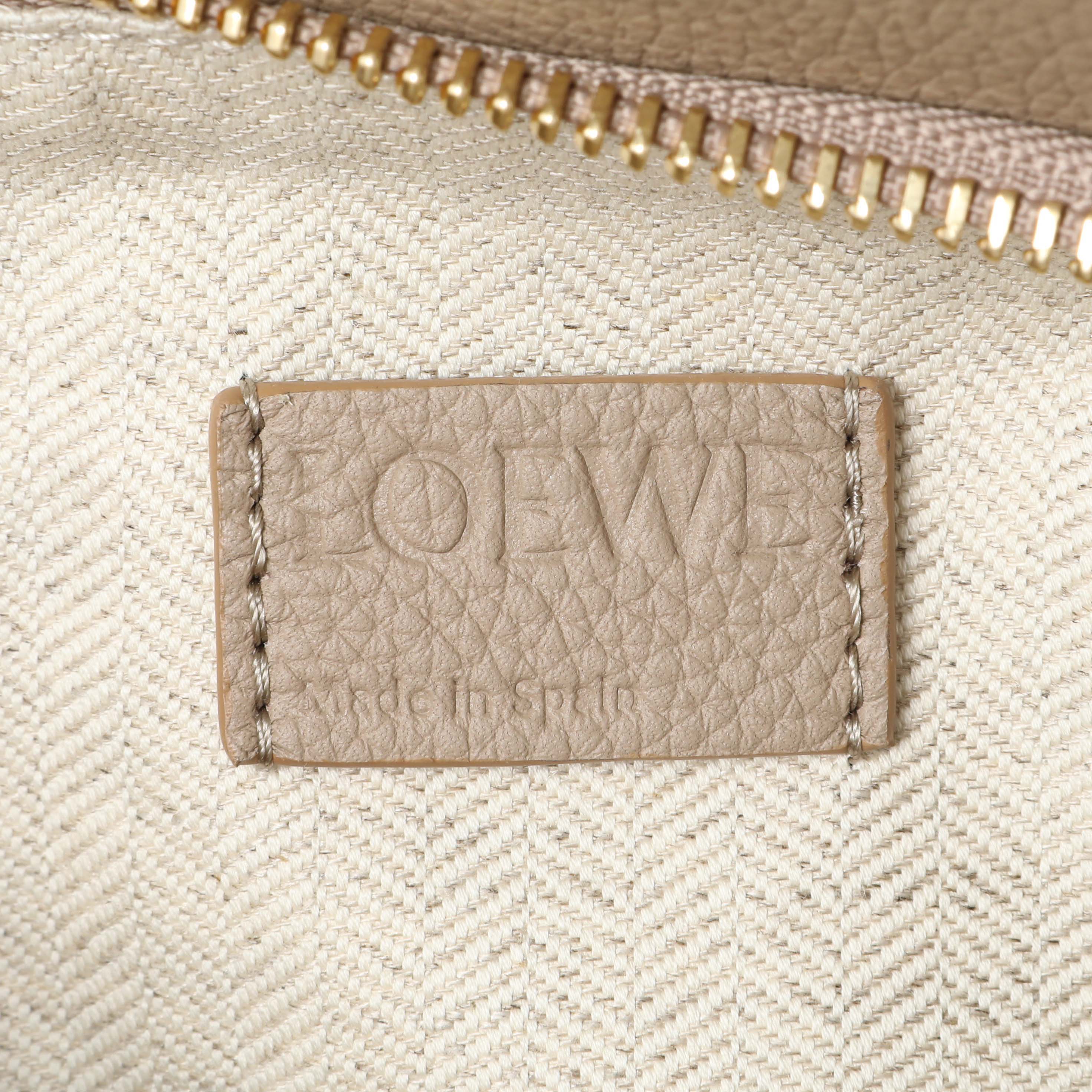 Loewe Beige Grained Calfskin Small Puzzle Edge Bag – Modaselle