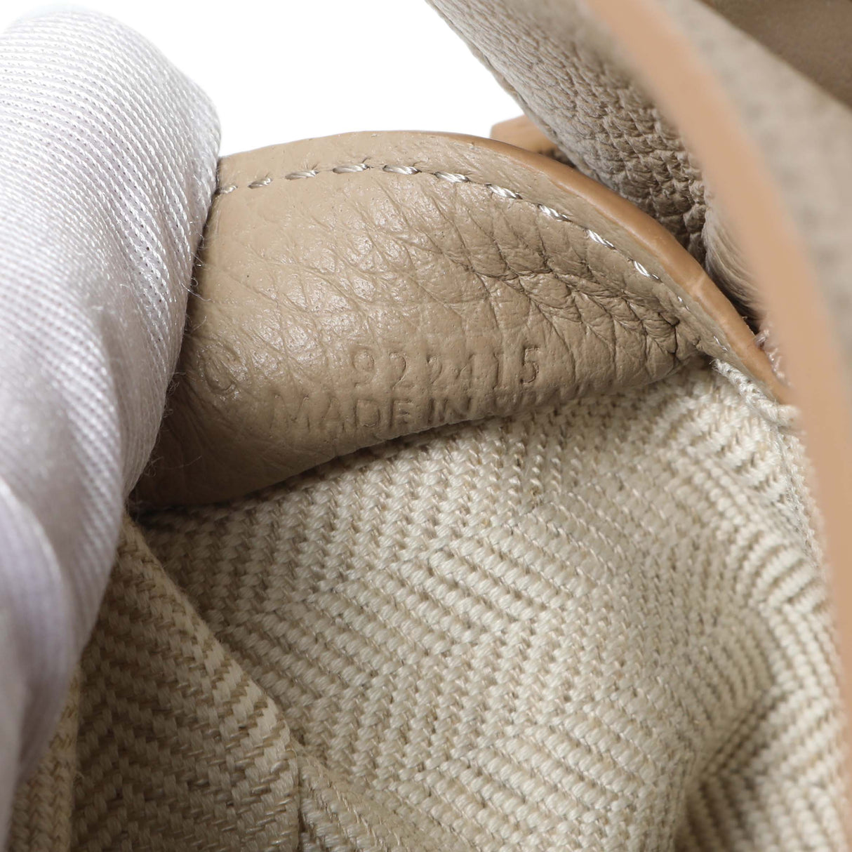 Loewe Beige Grained Calfskin Small Puzzle Edge Bag
