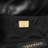 Chanel Black Shiny Calfskin Quilted Small Chanel 22
