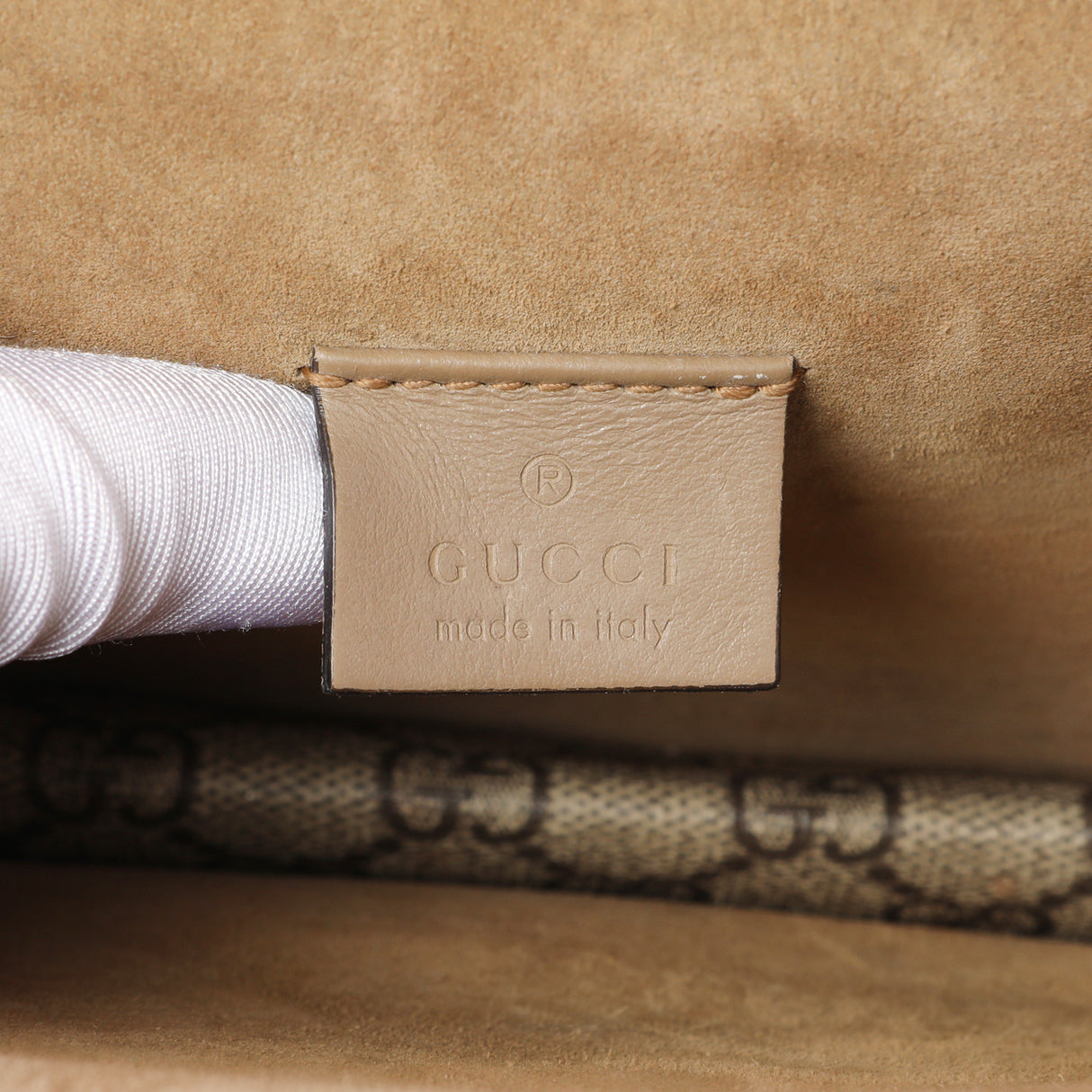 Gucci Taupe GG Supreme Monogram Mini Dionysus Shoulder Bag