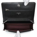 Chanel Black Quilted Caviar Wallet on Chain Handbags Chanel