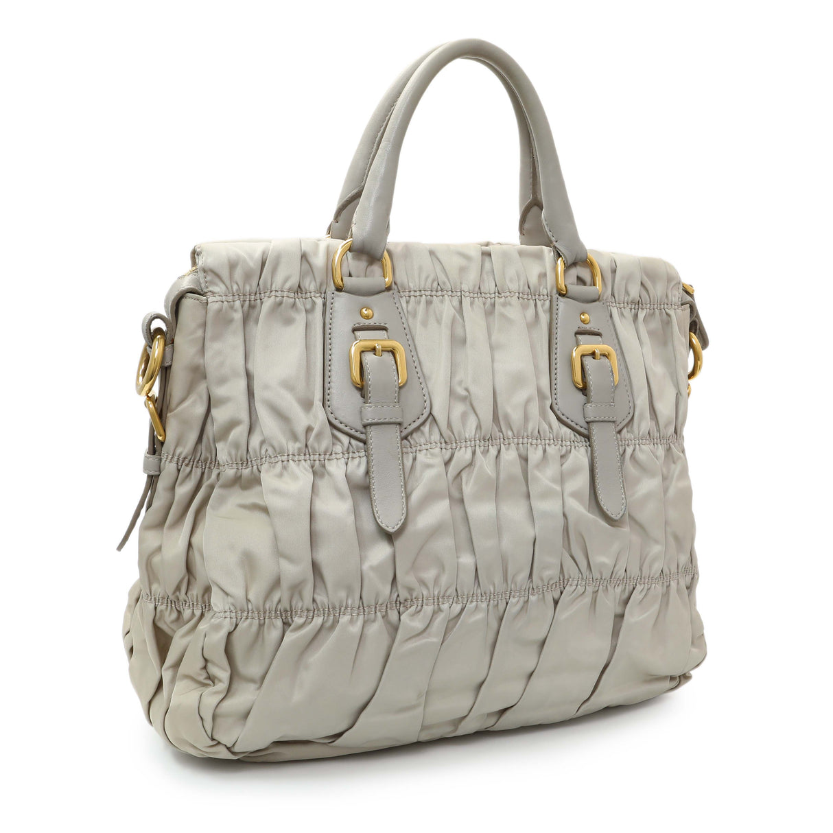 6 items Sat August 1st ⬆️Prada Grey Gaufre Shopping Satchel Handbags Prada