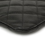 Chanel Black Quilted Caviar Large Cosmetic Case