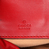 Gucci Red Calfskin Matelasse Mini GG Marmont Bucket