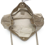 Gucci Gold Pebbled Calfskin Medium Soho Chain Shoulder Bag