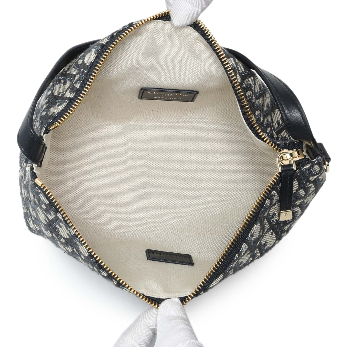 -temp- 84648 Christian Dior Blue Oblique Jacquard Medium DiorTravel Nomad Pouch Handbags Christian Dior