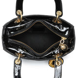 Christian Dior Patent Cannage Medium Lady Dior Handbags Christian Dior