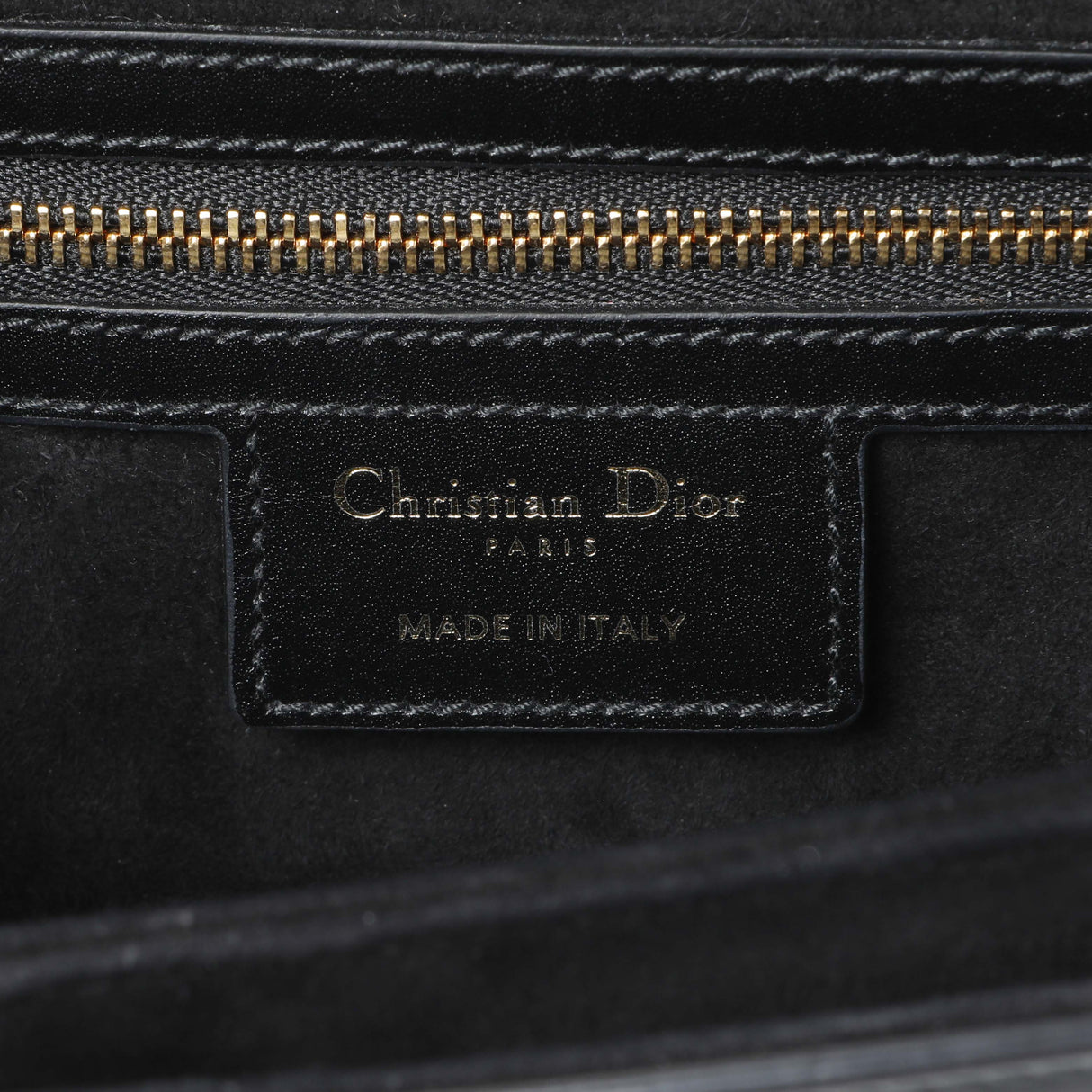 Christian Dior Black Calfskin Montaigne Avenue