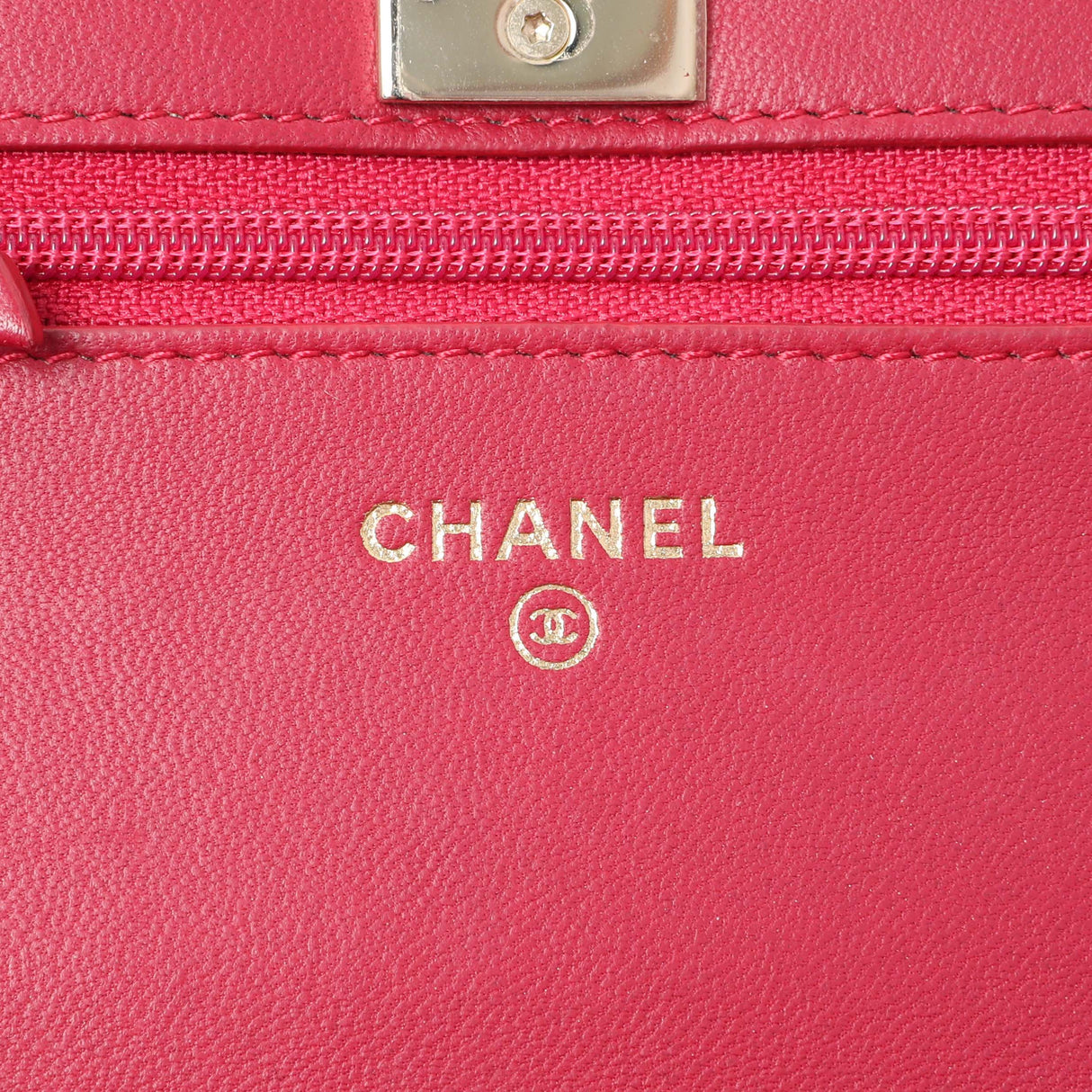 Chanel Dark Pink Quilted Lambskin Trendy CC Wallet On Chain Handbags Chanel