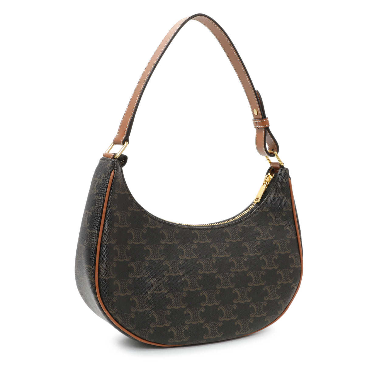 Celine Triomphe Canvas Calfskin Ava Shoulder Bag