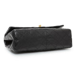 Chanel Black Aged Calfskin Quilted 2.55 Reissue 226 Flap Handbags Chanel