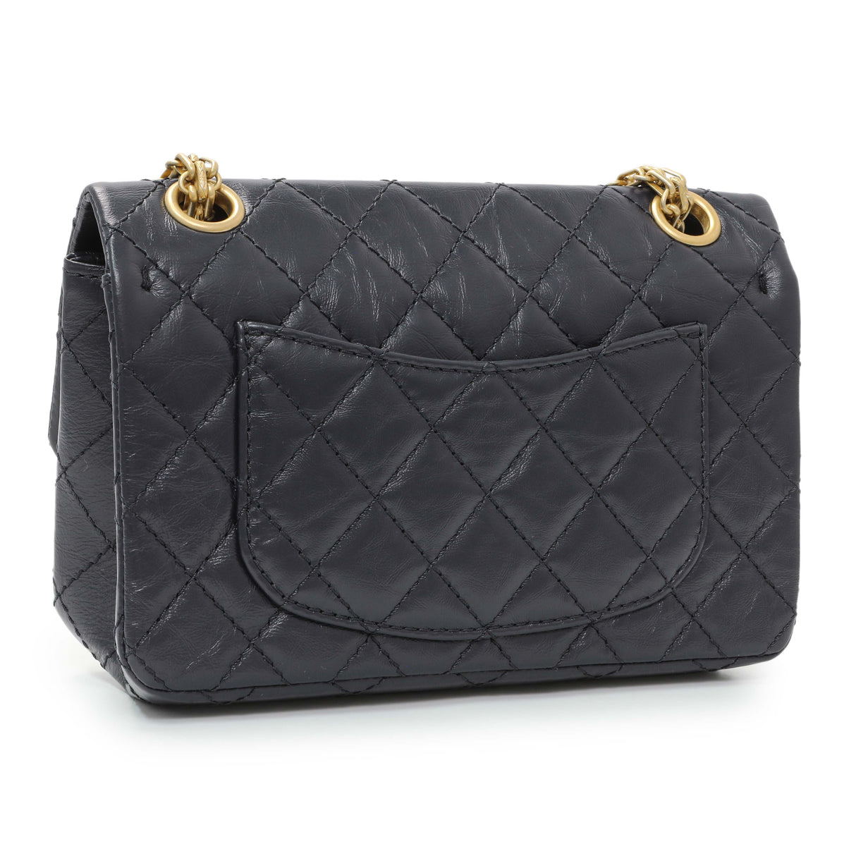 Chanel Navy Aged Calfskin Quilted 2.55 Reissue Mini Flap
