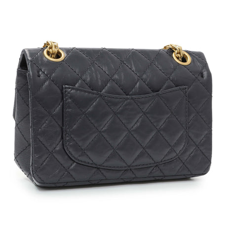 Chanel Navy Aged Calfskin Quilted 2.55 Reissue Mini Flap