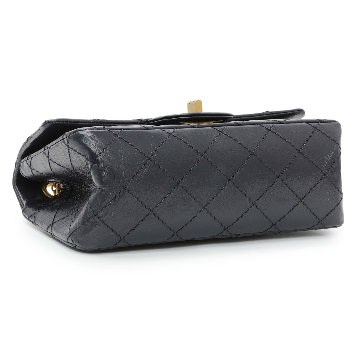 Chanel Navy Aged Calfskin Quilted 2.55 Reissue Mini Flap