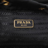 Prada Black Re-Nylon Saffiano Duet Bucket Crossbody Bag Handbags Prada
