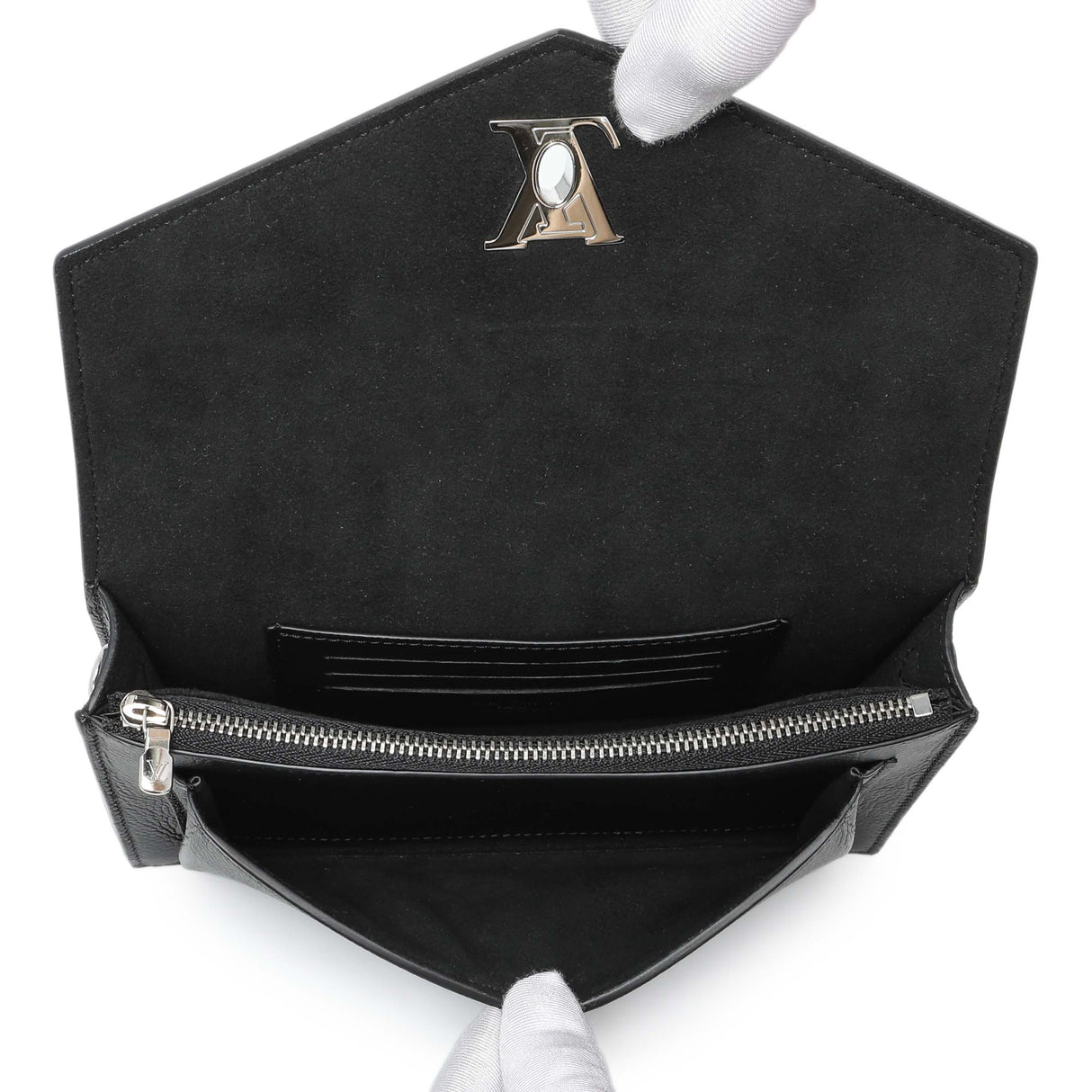 Temp - 84743 Louis Vuitton Black Soft Calfskin Mylockme Chain Pochette Handbags Louis Vuitton
