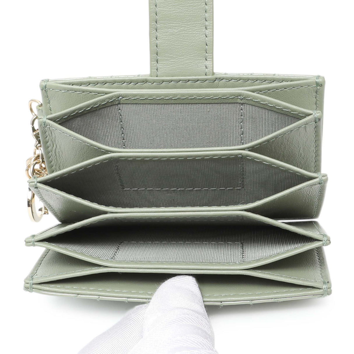 Christian Dior Patent Cannage Lady Dior 5-Gusset Card Holder Accessories Christian Dior