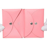 Hermes Pink Epsom Calvi Duo Card Case Accessories Hermes