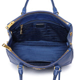 Prada Blue Saffiano Small Galleria Double Zip Tote