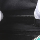 Saint Laurent Teal Grain De Poudre Chevron Monogram Bill Pouch Accessories Saint Laurent