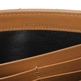 Saint Laurent Brown Grain De Poudre Matelasse Chevron Monogram Flap Wallet Accessories Saint Laurent