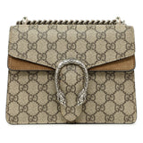 Gucci Taupe GG Supreme Monogram Mini Dionysus Shoulder Bag