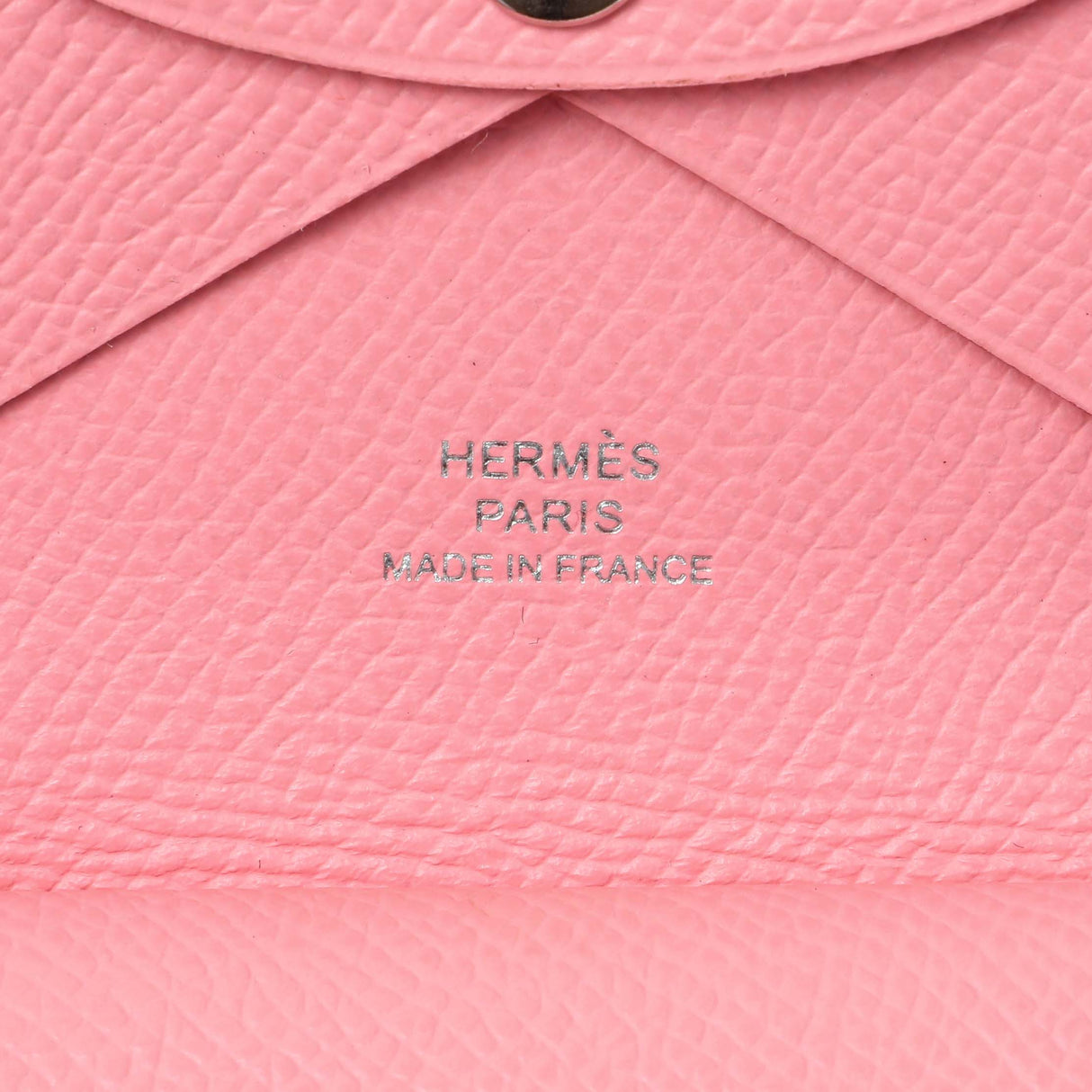 Hermes Pink Epsom Calvi Duo Card Case Accessories Hermes