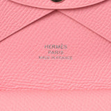 Hermes Pink Epsom Calvi Duo Card Case Accessories Hermes