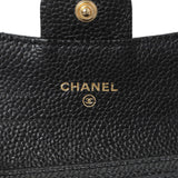 Chanel Black Caviar Quilted Flap Card Holder Wallet Accessories Chanel