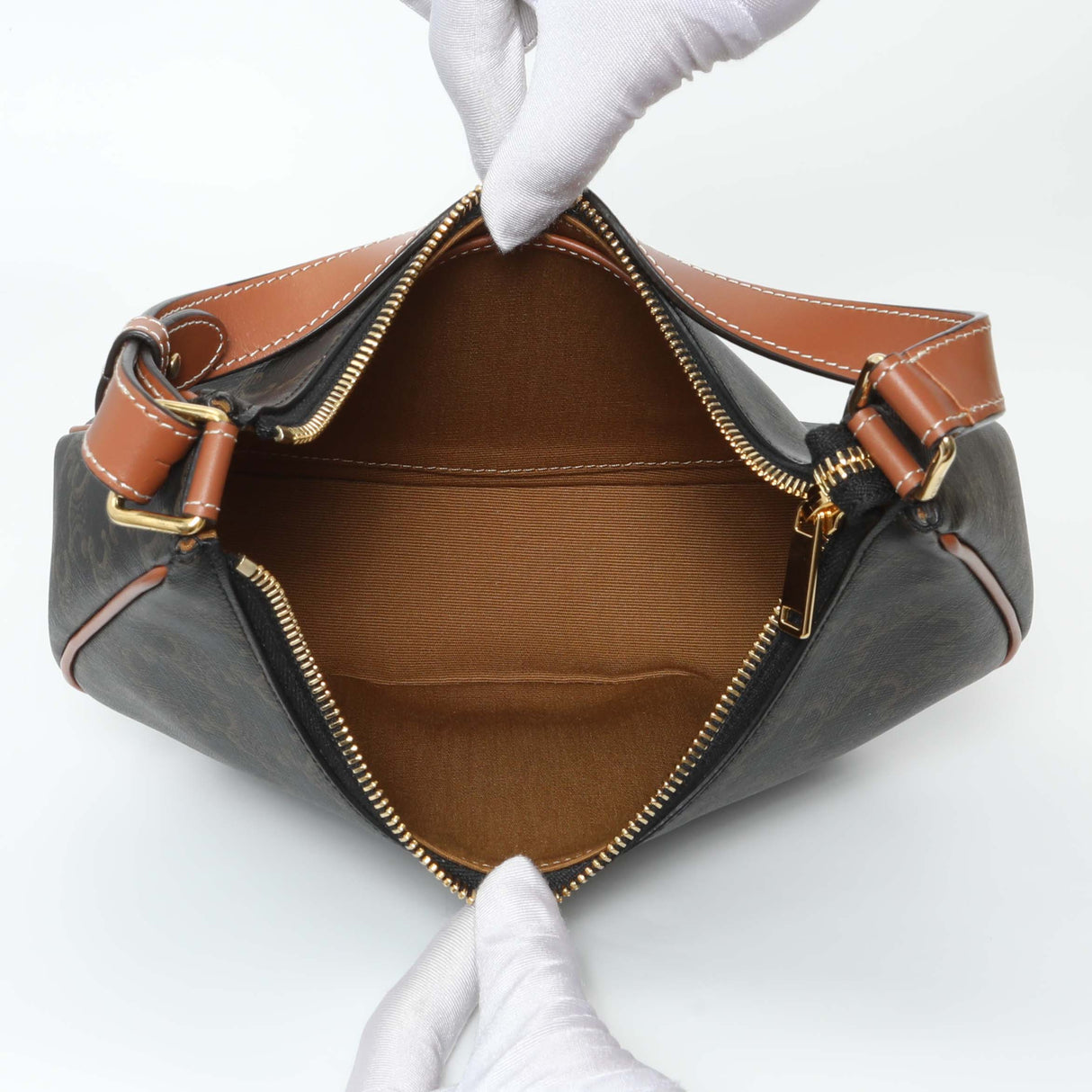 Celine Triomphe Canvas Calfskin Ava Shoulder Bag