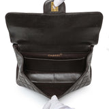 Chanel Brown Quilted Lambskin Vintage Double Sided Flap Handbags Chanel