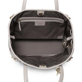 Christian Dior Grey Coated Canvas Cannage Small Panarea Tote Handbags Christian Dior