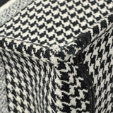 Christian Dior Black White Houndstooth Canvas Medium Book Tote