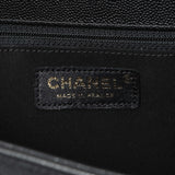Chanel Black Quilted Caviar New Medium Boy Flap Handbags Chanel