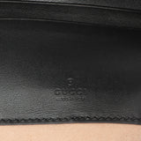 Gucci Black Calfskin Matelasse GG Marmont Wrist Wallet