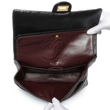 Chanel Black Aged Calfskin Quilted 2.55 Reissue 226 Flap Handbags Chanel