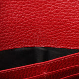 Gucci Hibiscus Red Dollar Calfskin Mini GG Marmont Chain Wallet Handbags Gucci