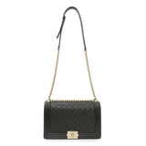 Chanel Black Quilted Caviar New Medium Boy Flap Handbags Chanel