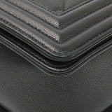 Chanel Black Quilted Caviar New Medium Boy Flap Handbags Chanel